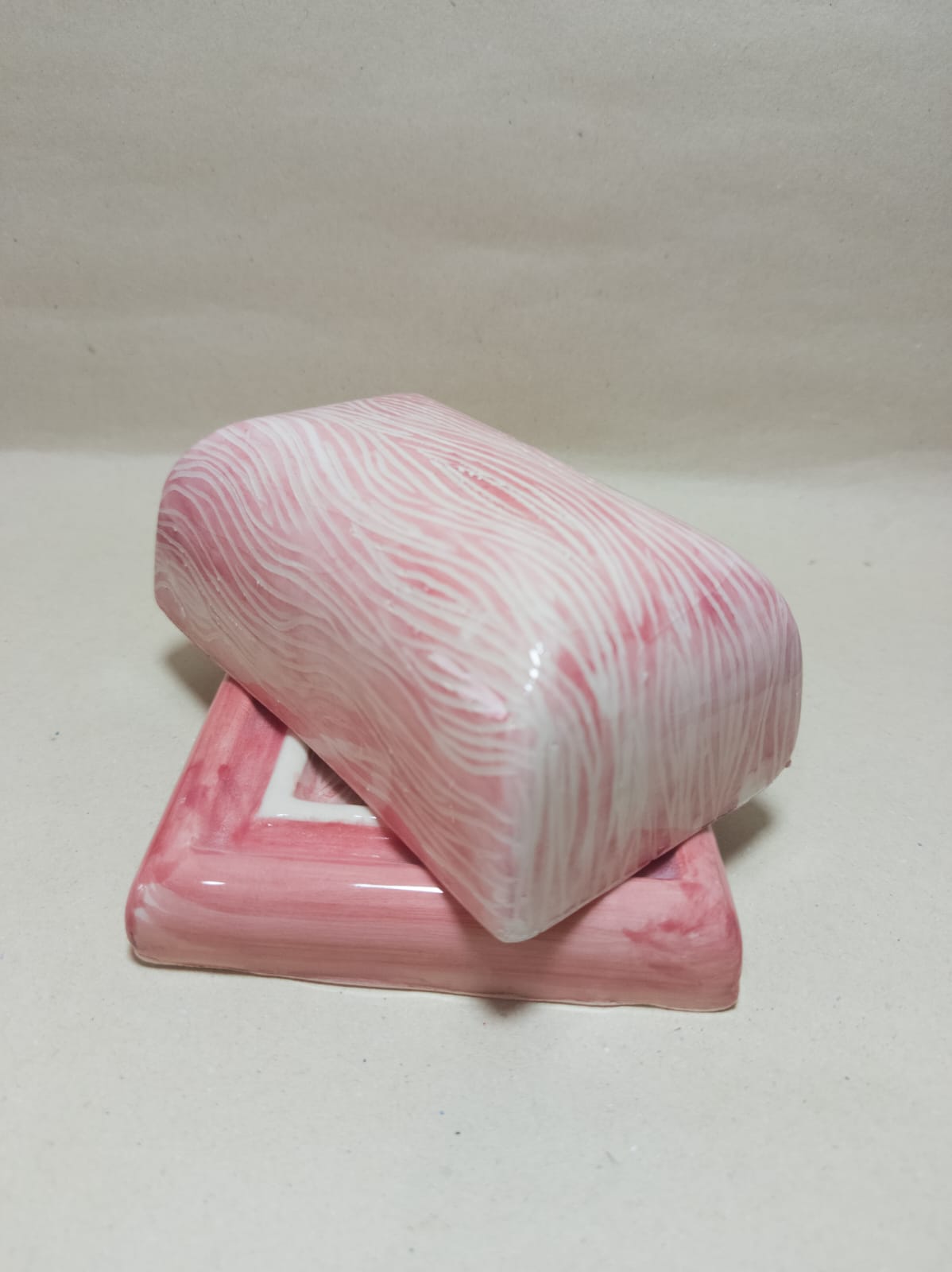 Mantequillera rosa veteada