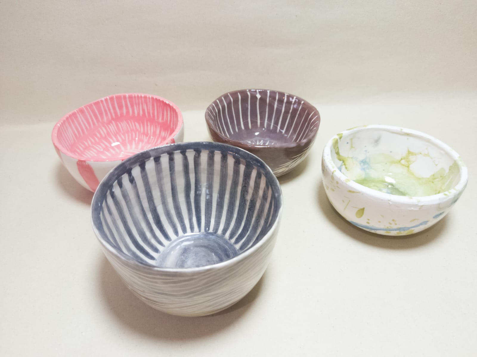 Coleccion bowls lineas radiales