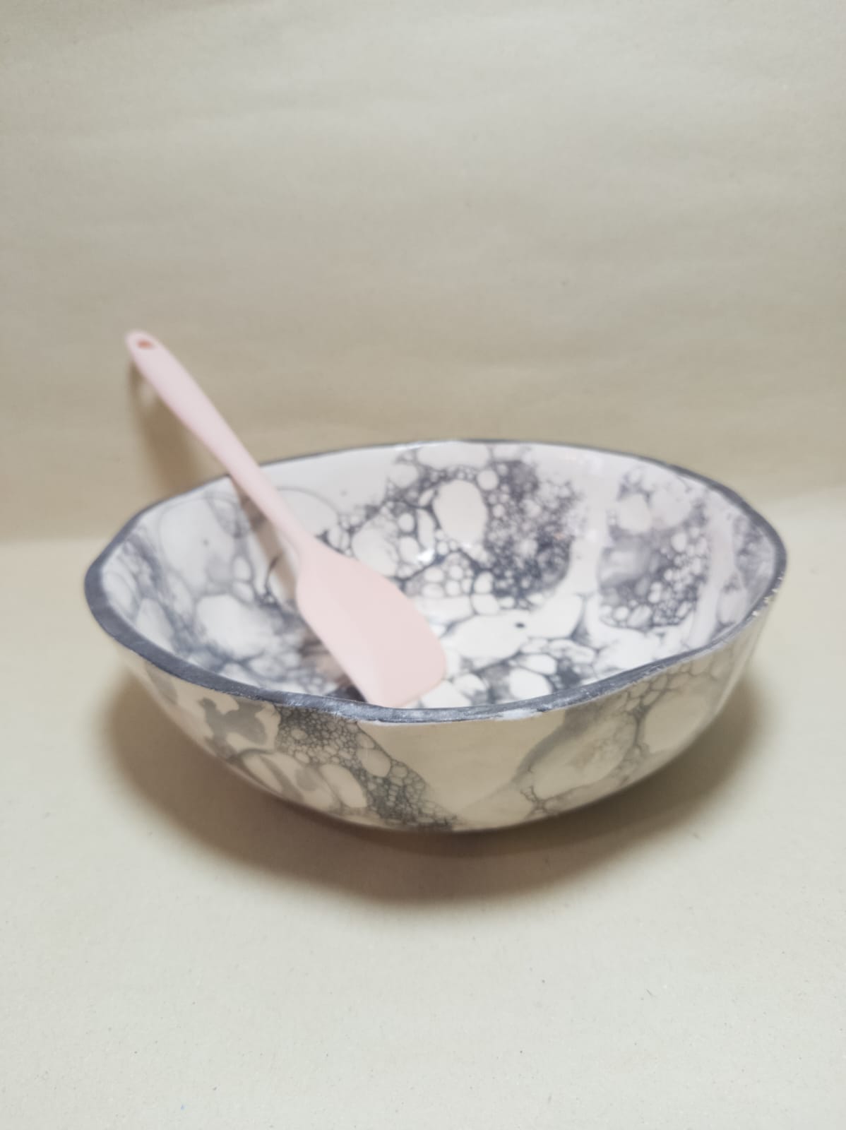Bowl marmolado burbujas gris