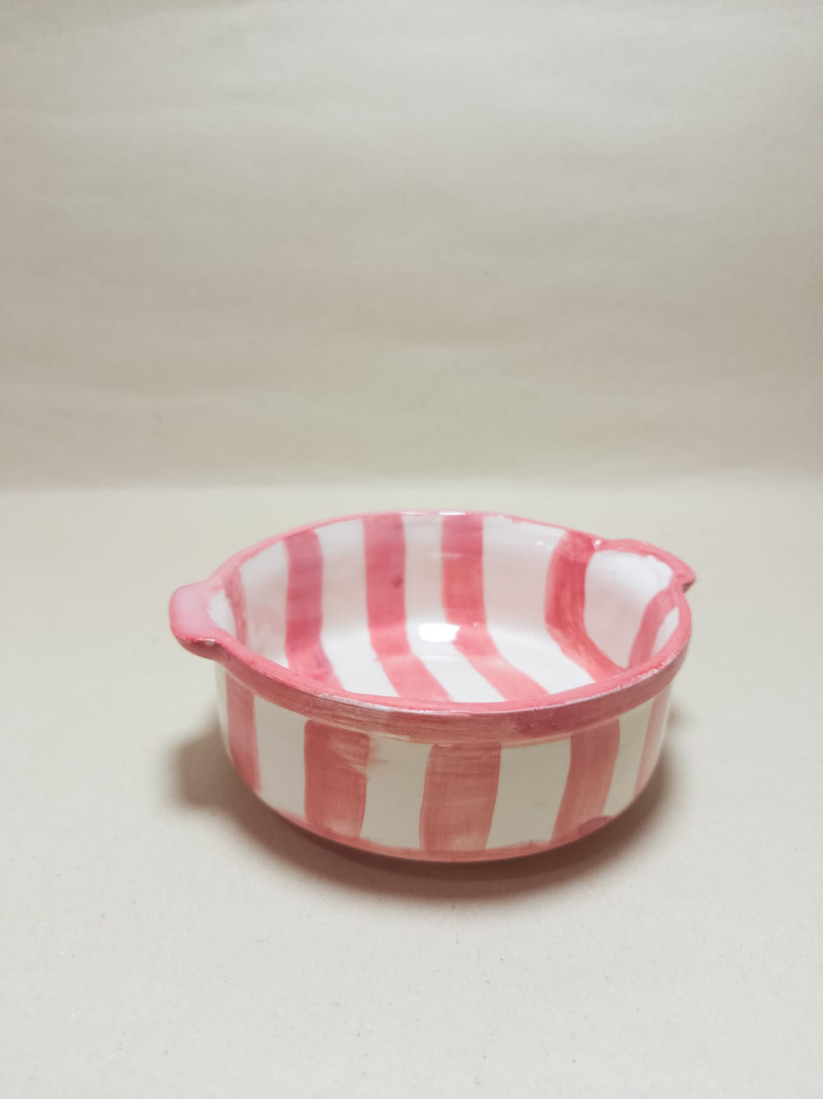 Bowl bajo rosa con asas
