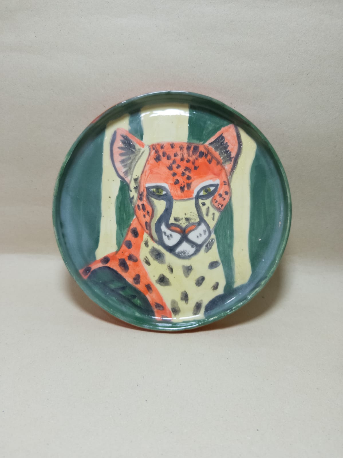 Plato ilustrado leopardo